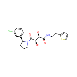 O=C(NCCc1cccs1)[C@H](O)[C@@H](O)C(=O)N1CCC[C@H]1c1cccc(Cl)c1 ZINC000038268844