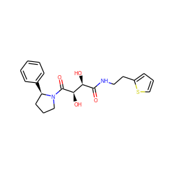 O=C(NCCc1cccs1)[C@H](O)[C@@H](O)C(=O)N1CCC[C@H]1c1ccccc1 ZINC000035826384