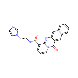 O=C(NCCn1ccnc1)c1cccn2c(=O)c3cc4ccccc4cc3nc12 ZINC000169349293