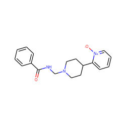 O=C(NCN1CCC(c2cccc[n+]2[O-])CC1)c1ccccc1 ZINC000038149989