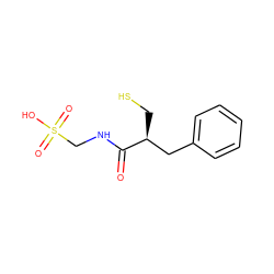 O=C(NCS(=O)(=O)O)[C@@H](CS)Cc1ccccc1 ZINC000013449643