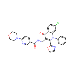 O=C(NCc1c(-c2ncco2)n(-c2ccccc2)c2cc(Cl)ccc2c1=O)c1ccc(N2CCOCC2)nc1 ZINC000096170091