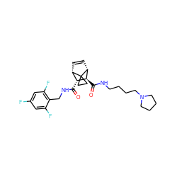 O=C(NCc1c(F)cc(F)cc1F)[C@@H]1[C@@H]2C=C[C@H]([C@H]1C(=O)NCCCCN1CCCC1)C21CC1 ZINC000168422930