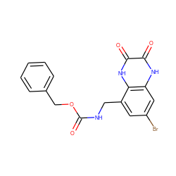 O=C(NCc1cc(Br)cc2[nH]c(=O)c(=O)[nH]c12)OCc1ccccc1 ZINC000027551452