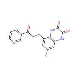 O=C(NCc1cc(Br)cc2[nH]c(=O)c(=O)[nH]c12)c1cccnc1 ZINC000027555692