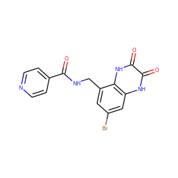 O=C(NCc1cc(Br)cc2[nH]c(=O)c(=O)[nH]c12)c1ccncc1 ZINC000027554041