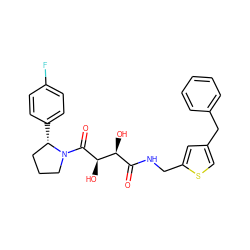 O=C(NCc1cc(Cc2ccccc2)cs1)[C@H](O)[C@@H](O)C(=O)N1CCC[C@@H]1c1ccc(F)cc1 ZINC000045336155