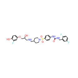 O=C(NCc1cc(F)ccc1F)Nc1ccc(S(=O)(=O)N2CCC(CNC[C@H](O)COc3ccc(O)c(F)c3)CC2)cc1 ZINC000026749104