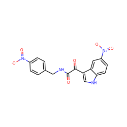 O=C(NCc1ccc([N+](=O)[O-])cc1)C(=O)c1c[nH]c2ccc([N+](=O)[O-])cc12 ZINC000013863210