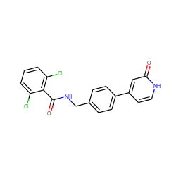 O=C(NCc1ccc(-c2cc[nH]c(=O)c2)cc1)c1c(Cl)cccc1Cl ZINC000147173151