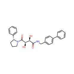 O=C(NCc1ccc(-c2ccccc2)cc1)[C@H](O)[C@@H](O)C(=O)N1CCC[C@@H]1c1ccccc1 ZINC000038210619