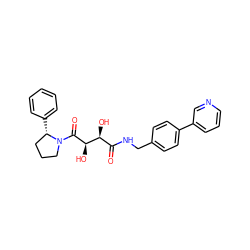 O=C(NCc1ccc(-c2cccnc2)cc1)[C@H](O)[C@@H](O)C(=O)N1CCC[C@@H]1c1ccccc1 ZINC000071333141