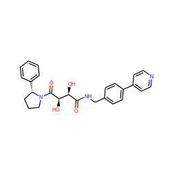 O=C(NCc1ccc(-c2ccncc2)cc1)[C@H](O)[C@@H](O)C(=O)N1CCC[C@@H]1c1ccccc1 ZINC000071340522