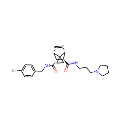 O=C(NCc1ccc(Br)cc1)[C@@H]1[C@@H]2C=C[C@H]([C@H]1C(=O)NCCCN1CCCC1)C21CC1 ZINC000168385107