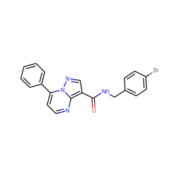 O=C(NCc1ccc(Br)cc1)c1cnn2c(-c3ccccc3)ccnc12 ZINC000063540035