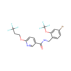 O=C(NCc1ccc(Br)cc1OC(F)(F)F)c1ccc(OCCC(F)(F)F)nc1 ZINC000045253314