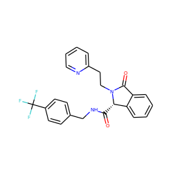 O=C(NCc1ccc(C(F)(F)F)cc1)[C@H]1c2ccccc2C(=O)N1CCc1ccccn1 ZINC000095553185