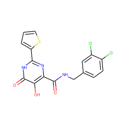 O=C(NCc1ccc(Cl)c(Cl)c1)c1nc(-c2cccs2)[nH]c(=O)c1O ZINC000028820302