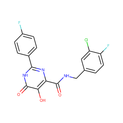 O=C(NCc1ccc(F)c(Cl)c1)c1nc(-c2ccc(F)cc2)[nH]c(=O)c1O ZINC000205699740