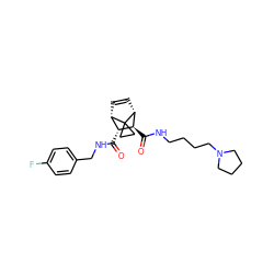 O=C(NCc1ccc(F)cc1)[C@@H]1[C@@H]2C=C[C@H]([C@H]1C(=O)NCCCCN1CCCC1)C21CC1 ZINC000168314568