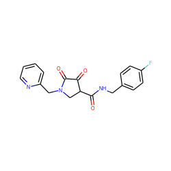 O=C(NCc1ccc(F)cc1)C1CN(Cc2ccccn2)C(=O)C1=O ZINC000040934508