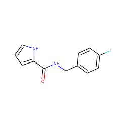 O=C(NCc1ccc(F)cc1)c1ccc[nH]1 ZINC000001404025