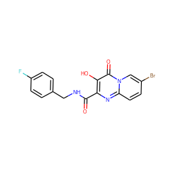 O=C(NCc1ccc(F)cc1)c1nc2ccc(Br)cn2c(=O)c1O ZINC000064548752