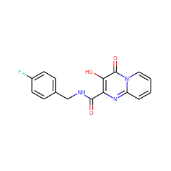 O=C(NCc1ccc(F)cc1)c1nc2ccccn2c(=O)c1O ZINC000035269084