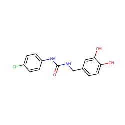 O=C(NCc1ccc(O)c(O)c1)Nc1ccc(Cl)cc1 ZINC000174373049