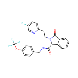 O=C(NCc1ccc(OC(F)(F)F)cc1)[C@H]1c2ccccc2C(=O)N1CCc1ccc(F)cn1 ZINC000095554096