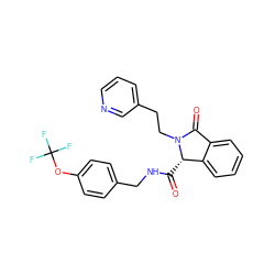 O=C(NCc1ccc(OC(F)(F)F)cc1)[C@H]1c2ccccc2C(=O)N1CCc1cccnc1 ZINC000095557487