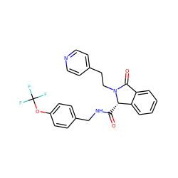 O=C(NCc1ccc(OC(F)(F)F)cc1)[C@H]1c2ccccc2C(=O)N1CCc1ccncc1 ZINC000095554679