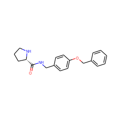 O=C(NCc1ccc(OCc2ccccc2)cc1)[C@@H]1CCCN1 ZINC000049071380