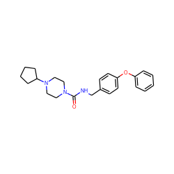 O=C(NCc1ccc(Oc2ccccc2)cc1)N1CCN(C2CCCC2)CC1 ZINC000036188142