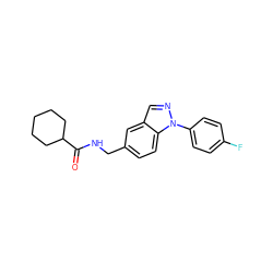 O=C(NCc1ccc2c(cnn2-c2ccc(F)cc2)c1)C1CCCCC1 ZINC000043021599