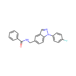 O=C(NCc1ccc2c(cnn2-c2ccc(F)cc2)c1)c1ccccc1 ZINC000043120598