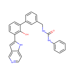 O=C(NCc1cccc(-c2cccc(-c3cc4cnccc4[nH]3)c2O)c1)Nc1ccccc1 ZINC000102221018