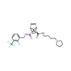 O=C(NCc1cccc(C(F)(F)F)c1F)[C@@H]1[C@@H]2C=C[C@H]([C@H]1C(=O)NCCCCN1CCCC1)C21CC1 ZINC000168477908