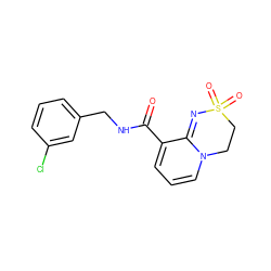 O=C(NCc1cccc(Cl)c1)C1=CC=CN2CCS(=O)(=O)N=C12 ZINC000007667407