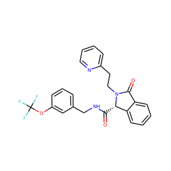 O=C(NCc1cccc(OC(F)(F)F)c1)[C@H]1c2ccccc2C(=O)N1CCc1ccccn1 ZINC000068196739