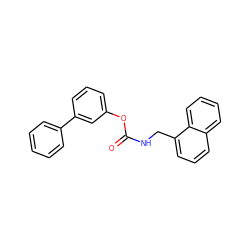 O=C(NCc1cccc2ccccc12)Oc1cccc(-c2ccccc2)c1 ZINC000045497940