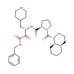 O=C(NCc1ccccc1)C(=O)[C@H](CC1CCNCC1)NC(=O)[C@H]1CCCN1C(=O)[C@@H]1NCC[C@H]2CCCC[C@H]21 ZINC000028236316