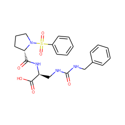 O=C(NCc1ccccc1)NC[C@H](NC(=O)[C@@H]1CCCN1S(=O)(=O)c1ccccc1)C(=O)O ZINC000014969658