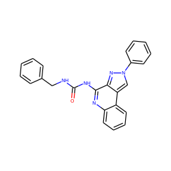 O=C(NCc1ccccc1)Nc1nc2ccccc2c2cn(-c3ccccc3)nc12 ZINC000013672215