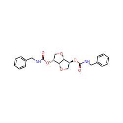 O=C(NCc1ccccc1)O[C@H]1CO[C@@H]2[C@H](OC(=O)NCc3ccccc3)CO[C@H]12 ZINC000045369431