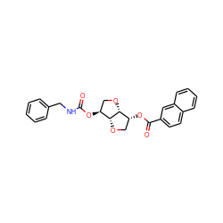 O=C(NCc1ccccc1)O[C@H]1CO[C@@H]2[C@H](OC(=O)c3ccc4ccccc4c3)CO[C@H]12 ZINC000040956805