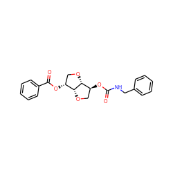 O=C(NCc1ccccc1)O[C@H]1CO[C@@H]2[C@H](OC(=O)c3ccccc3)CO[C@H]12 ZINC000040949701