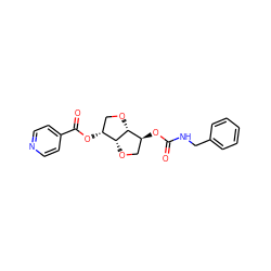 O=C(NCc1ccccc1)O[C@H]1CO[C@@H]2[C@H](OC(=O)c3ccncc3)CO[C@H]12 ZINC000045505761