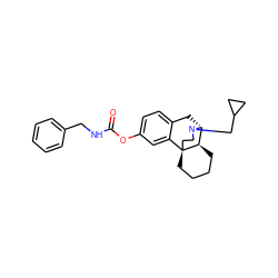 O=C(NCc1ccccc1)Oc1ccc2c(c1)[C@@]13CCCC[C@@H]1[C@@H](C2)N(CC1CC1)CC3 ZINC000036221691