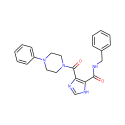 O=C(NCc1ccccc1)c1[nH]cnc1C(=O)N1CCN(c2ccccc2)CC1 ZINC000036388163